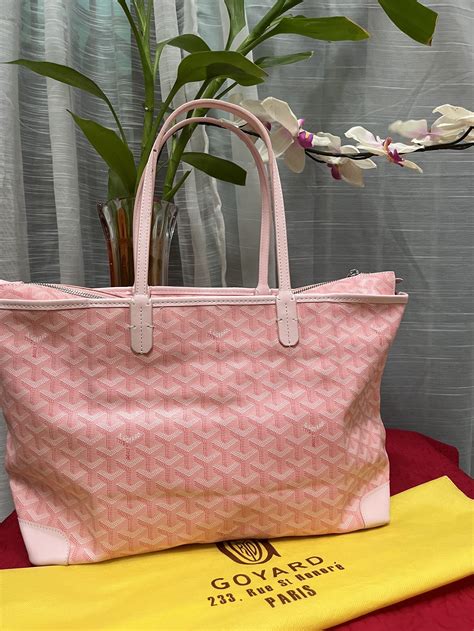 pink goyard tote bag|light pink goyard bag.